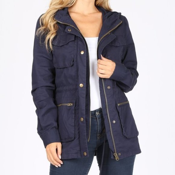 Jackets & Blazers - UTILITY HOODIE JACKET (GIANNA)